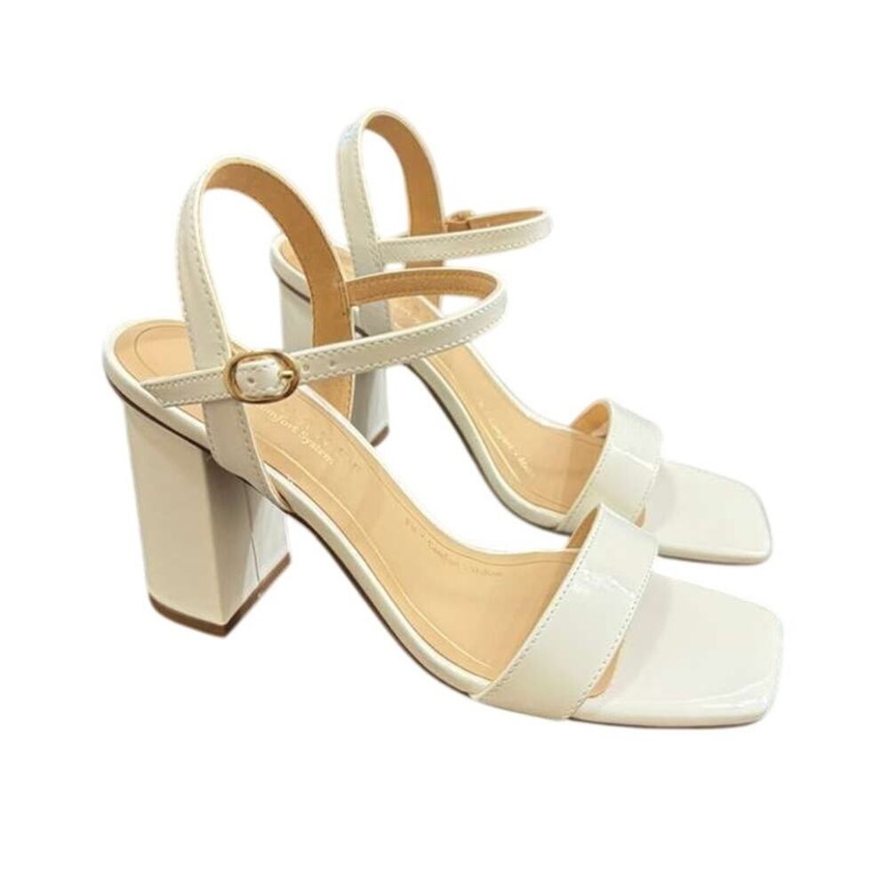 Journee Collection Womens Tivona Tru Comfort Foam Mid Heel Ankle, White 8.5M